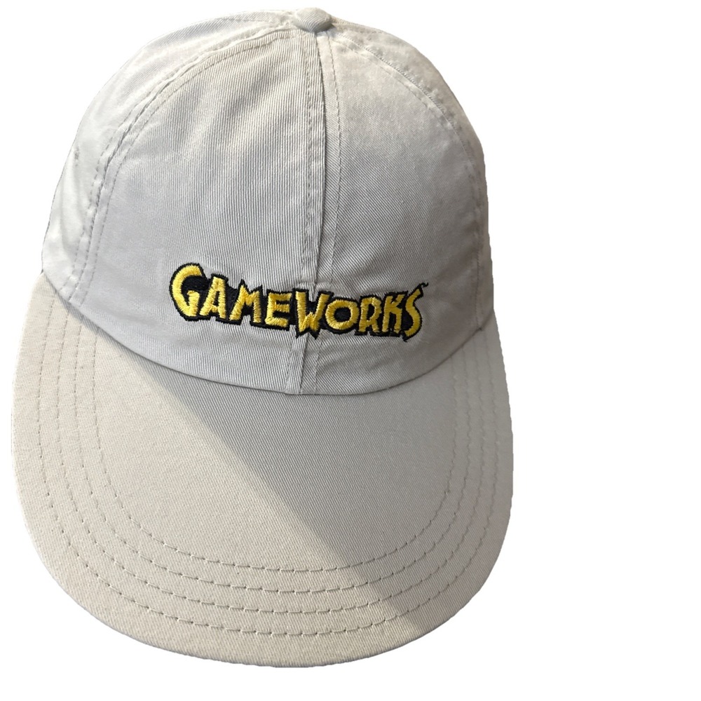 GAMEWORKS Game Works BASEBALL HAT White Cap beige NWT.‎ H78